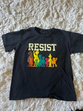 Kids' Black RESIST Graphic Tee - Sesame Street PBS